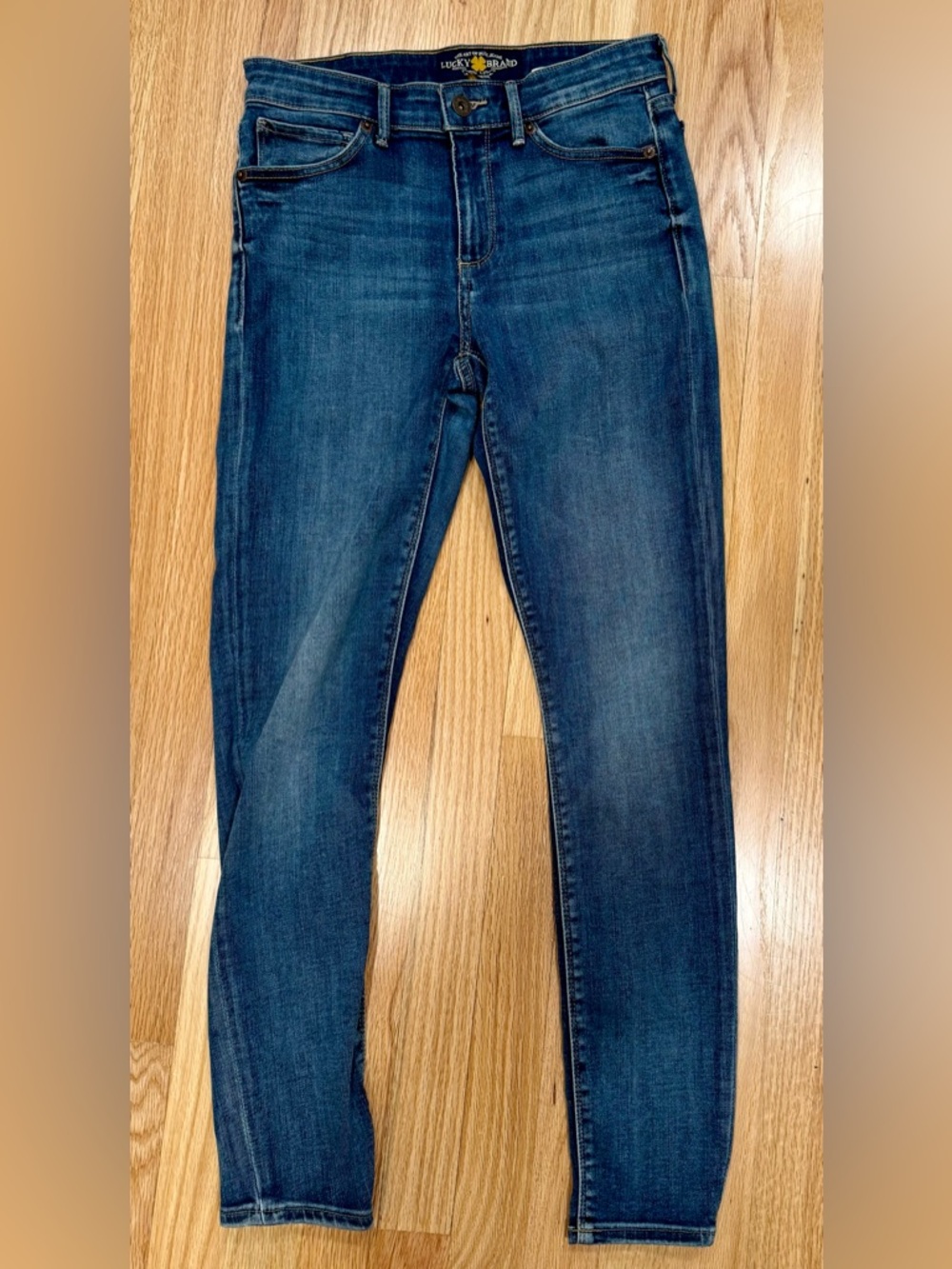 🍀👖Lucky Brand Ava Skinny Jeans Size 2 (26) High Rise Stretch Denim